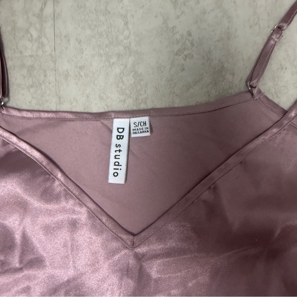 DB Studio satin Cami and ruffle flutter shorts pajama set - Picture 6 of 10